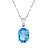 Blue Topaz Pendant - Dracakis Jewellers